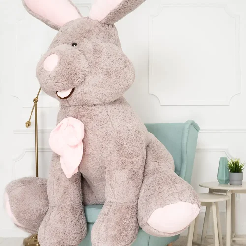Teddyway Vuni Big Plush Bunny Giant XXL, Soft Toy, 190 Cm, 74 Inches, 6.2 Feet, Gray - Teddyway
