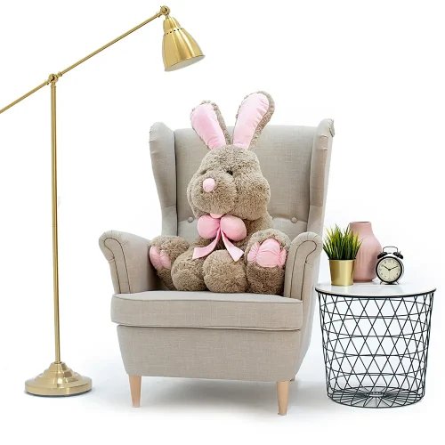 Teddyway Vuni Big Plush Bunny Giant XXL, Soft Toy, 90 Cm, 35 Inches, 2.9 Feet, Gray - Teddyway