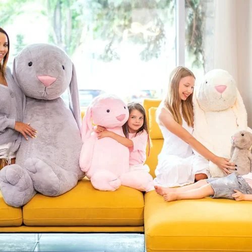 Teddyway Bani Big Plush Bunny Giant XXL, Soft Toy, 160 Cm, 63 Inches, 5.2 Feet, Dark Gray - Teddyway