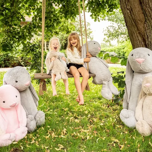 Teddyway Bani Big Plush Bunny Giant XXL, Soft Toy, 160 Cm, 63 Inches, 5.2 Feet, Dark Gray - Teddyway