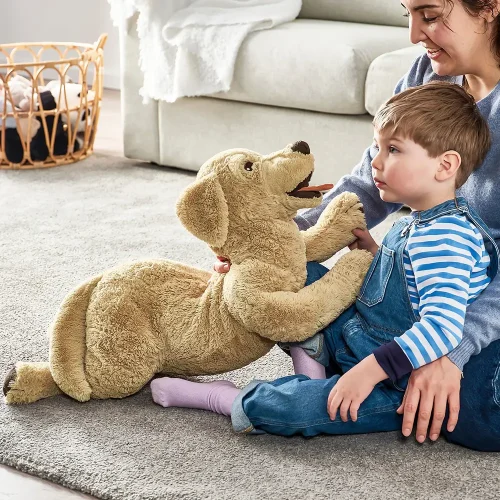 Ravi Plush Dog Golden Retriever, Soft Toy, 30 Cm, 11 Inches, 0.9 Feet, Brown - Teddyway