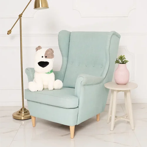 Feri Plush Dog, Soft Toy, 20 Cm, 7 Inches, 0.6 Feet, White - Teddyway