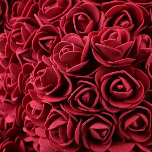 Teddyway Onis Rose Teddy Bear, Artificial Roses, Flower Gift, 25 Cm, 10 Inches, 0.8 Feet, Red - Teddyway